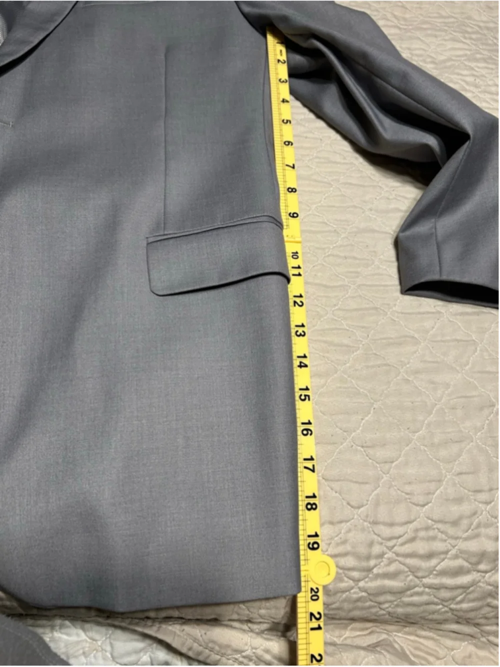 Caravelli Men’s Light Gray Oxford 2B Suit Blazer Sport Jacket Coat 44R Formal